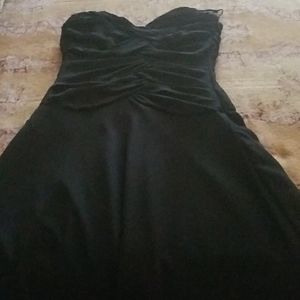 Black strapless dress